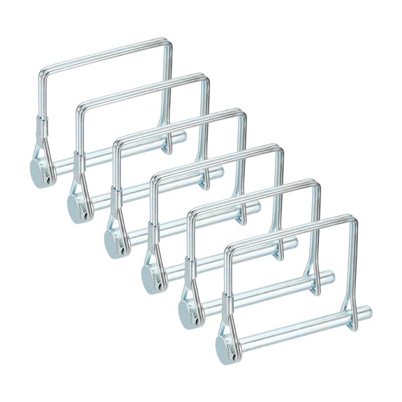 Uxcell 6 Pcs Trailer Coupler Pin (15/64" x 2-3/8" ) - Trailer Hitch Pin Coupler Square Safety Shaft Locking Pin for Farm Trailers Wagons Lawn Kayak Boat