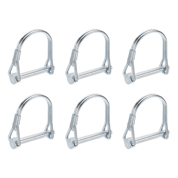 Uxcell 6 Pcs Trailer Coupler Pin, 3/16" x 1.4" Half Round Safety Wire Lock Hitch Pin