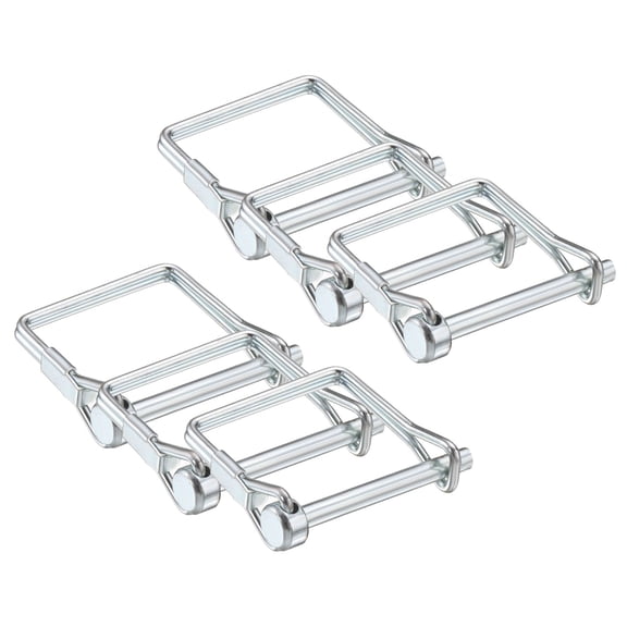 Uxcell 6 Pcs Trailer Coupler Pin, 3/16" x 1.6" Square Safety Wire Spring Lock Hitch Pin