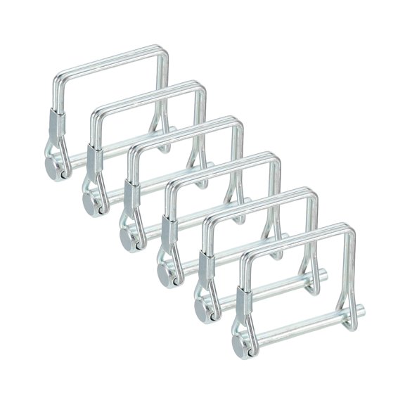Uxcell 6 Pcs Trailer Coupler Pin (3/16" x 1-9/16" ) - Trailer Hitch Pin Coupler Square Safety Shaft Locking Pin for Farm Trailers Wagons Lawn Kayak Boat