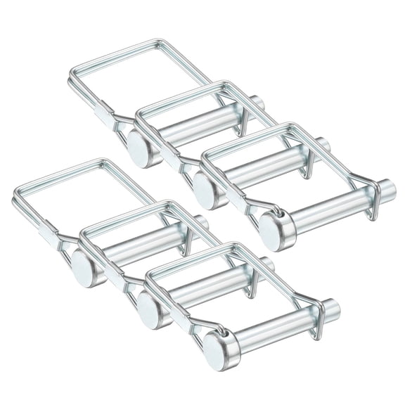Uxcell 6 Pcs Trailer Coupler Pin, 5/16" x 1.8" Square Safety Wire Spring Lock Hitch Pin