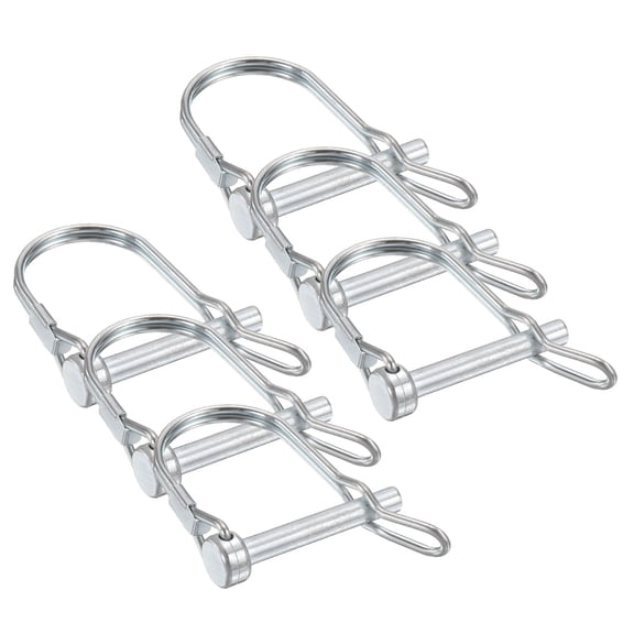 Uxcell 6 Pcs Trailer Coupler Pins, 1/4" x 1.6" Safety Wire Spring Lock Hitch Pin