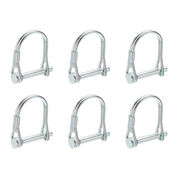 Uxcell 6 Pcs Trailer Coupler Pins, 3/16" x 1.2" Half Round Safety Wire Lock Hitch Pin