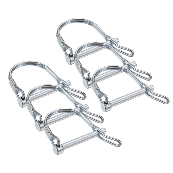 Uxcell 6 Pcs Trailer Coupler Pins, 3/16" x 1.6" Safety Wire Spring Lock Hitch Pin