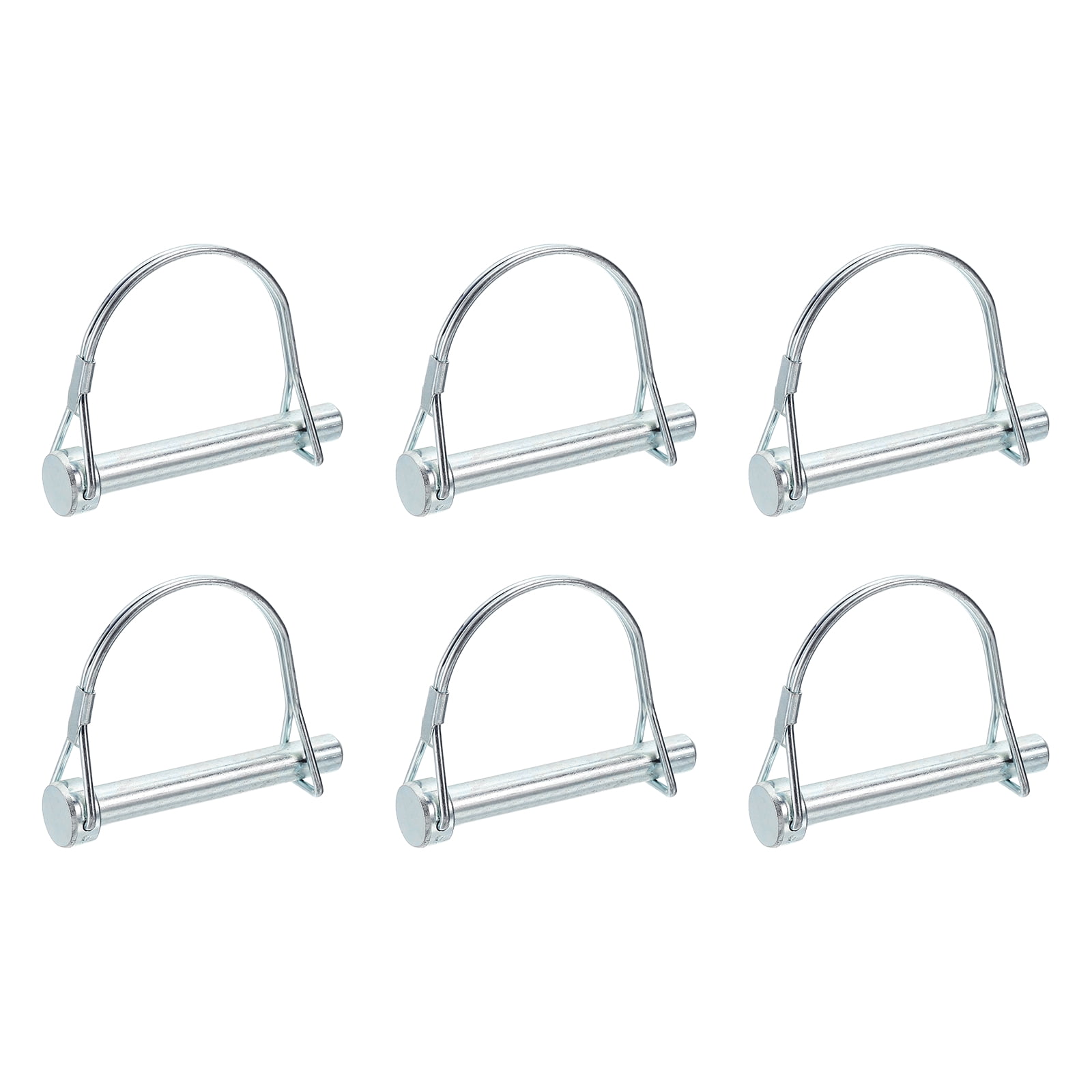 Uxcell 6 Pcs Trailer Coupler Pins, 3/8" x 2.7" Half Round Safety Wire Lock Hitch Pin