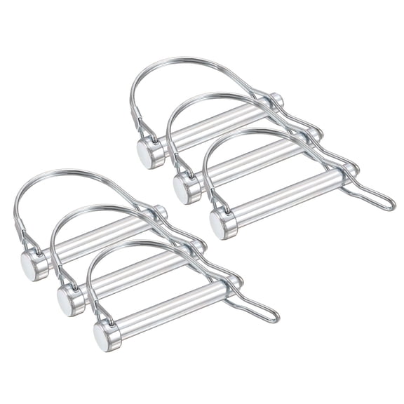 Uxcell 6 Pcs Trailer Coupler Pins, 3/8" x 2.8" Safety Wire Spring Lock Hitch Pin