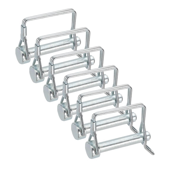 Uxcell 6 Pcs Trailer Coupler Pins (5/16" x 1-11/16" ) - Trailer Hitch Pin Coupler Square Safety Shaft Locking Pin for Farm Trailers Wagons Lawn Kayak Boat