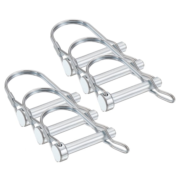 Uxcell 6 Pcs Trailer Coupler Pins, 5/16" x 1.8" Safety Wire Spring Lock Hitch Pin