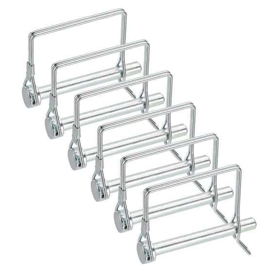 Uxcell 6 Pcs Trailer Coupler Pins (5/16" x 2-3/4" ) - Trailer Hitch Pin Coupler Square Safety Shaft Locking Pin for Farm Trailers Wagons Lawn Kayak Boat