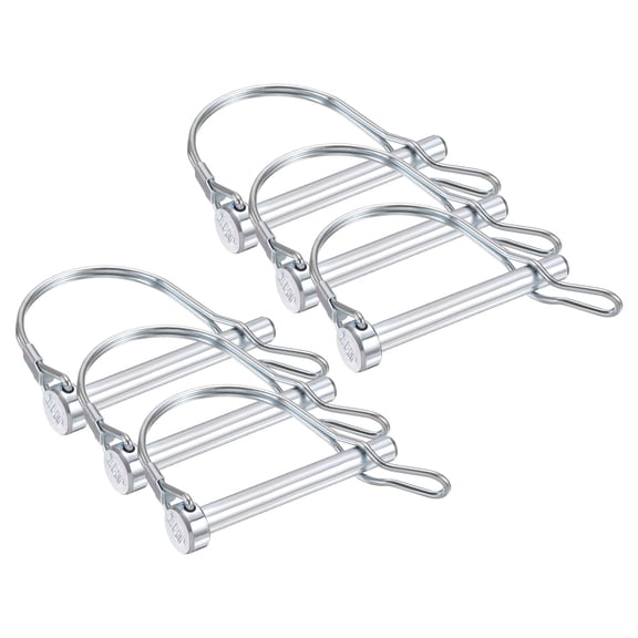 Uxcell 6 Pcs Trailer Coupler Pins, 5/16" x 2.6" Safety Wire Spring Lock Hitch Pin