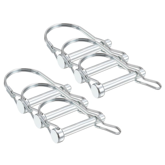 Uxcell 6 Pcs Trailer Coupler Pins, 5/16" x 2" Safety Wire Spring Lock Hitch Pin