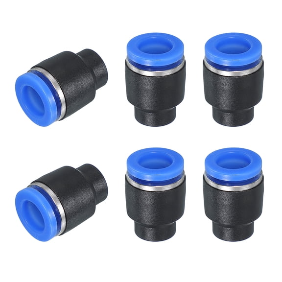 Uxcell Tubing Quick Fitting Cap, Plastic Tubing Pneumatic Cap Push to Connect Quick Caps Plug Fitting Accessories for Pneumatic System Pipeline Connection 10 mm(2/5") Tube OD Blue