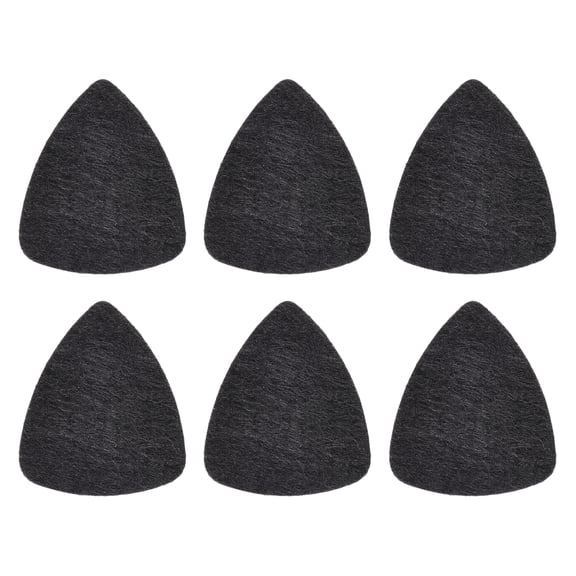 Uxcell 6 Pcs Ukulele Picks, 3.2mm Soft Wool Felt Bass Guitar Picks Ukulele Accessories for Acoustic Guitar Bass, Black