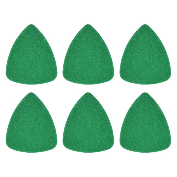 Uxcell 6 Pcs Ukulele Picks, 3.2mm Soft Wool Felt Bass Guitar Picks Ukulele Accessories for Acoustic Guitar Bass, Green