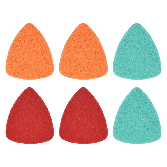 Uxcell 6 Pcs Ukulele Picks, 3.2mm Soft Wool Felt Bass Guitar Picks Ukulele Accessories for Acoustic Guitar Bass, Orange/Red/Blue