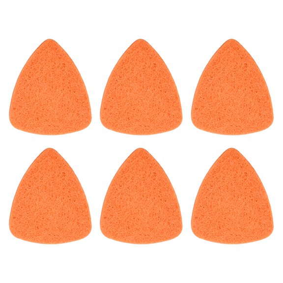 Uxcell 6 Pcs Ukulele Picks, 3.2mm Soft Wool Felt Bass Guitar Picks Ukulele Accessories for Acoustic Guitar Bass, Orange