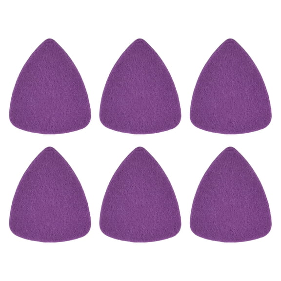 Uxcell 6 Pcs Ukulele Picks, 3.2mm Soft Wool Felt Bass Guitar Picks Ukulele Accessories for Acoustic Guitar Bass, Purple