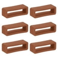 thumbnail image 1 of Uxcell 6 Pcs Watch Band Holder Loop, 20mm Silicone Replacement Fastener Rings Watch Band Strap Keeper, Brown, 1 of 7