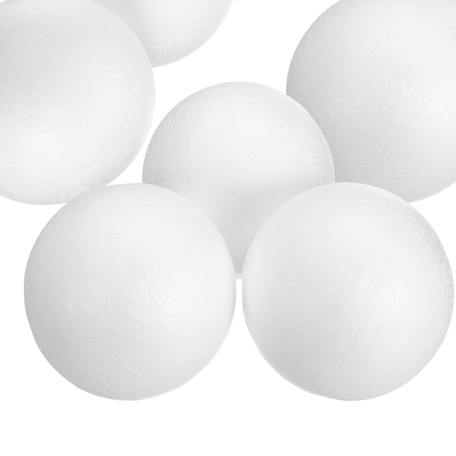 Uxcell 6 Pcs White Craft Foam Balls 3 Inch Smooth Polystyrene Foam Balls for Crafts Christmas Wedding Party Decorations DIY Household Project