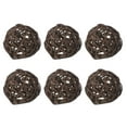 thumbnail image 1 of Uxcell 6 Pcs Wicker Rattan Balls 2 Inch Rattan Decorative Balls Vase Fillers for Wedding Party Centerpiece Bowls Home Decoration, Brown, 1 of 5