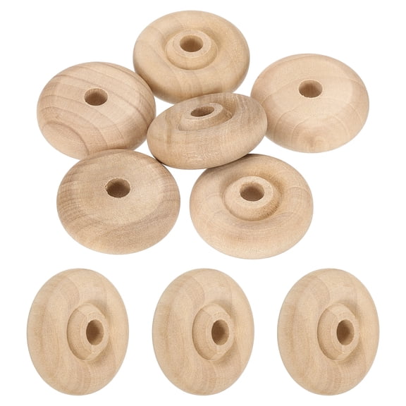 Uxcell 6 Pcs Wooden Wheels, Unfinished Wooden Craft Wheels for Crafts DIY Toy Cars Painting Colors Woodworking Projects, 1.25 Inches Dia