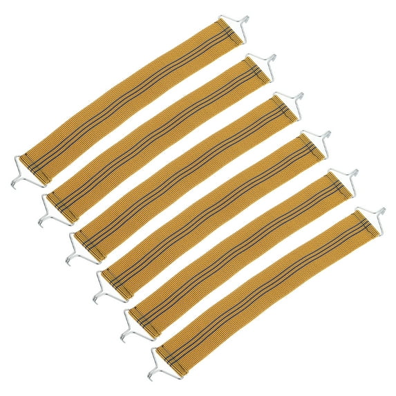 Uxcell 6 Pcs Zero Gravity Chair Belt, Lounge Chair Belt Folding Recliner Elastic Reinforcement Strap, Yellow