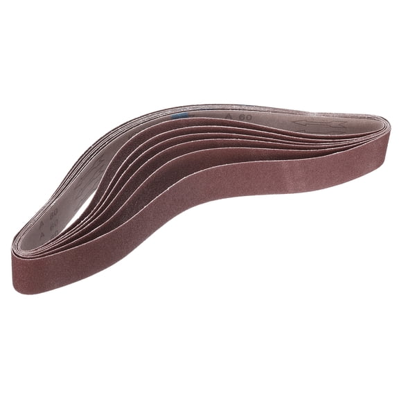 Uxcell 6 Pieces 60 Grits Aluminum Oxide Sanding Belts 2" x 42" Ring Abrasive Belts