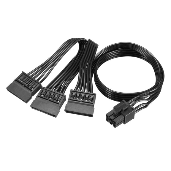 Uxcell 6 Pin to 3 S-A-T-A Power Receptacle for CORSAIR
