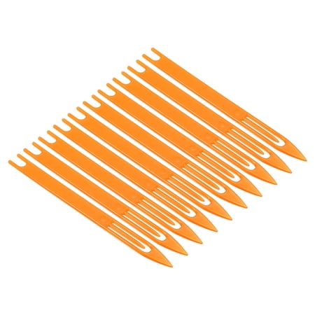 Uxcell 6# Plastic Netting Needle Shuttles Net Repair Mending Tool, Orange 10 Pack