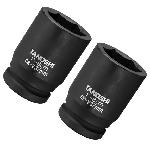 Uxcell 6-Point Impact Socket, 1" Drive x 42mm, 90mm Length Metric 40CRMO Deep Axle Nut Socket Nut Driver Wrench- (Applications: for Automotive & Industrial Repair), 2-Pieces