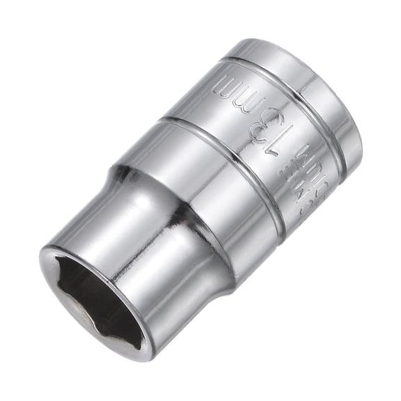 Uxcell 6-Point Shallow Socket 13mm 1/2" Drive High Carbon Steel Shallow Socket