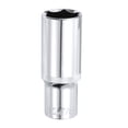 thumbnail image 1 of Uxcell 6-Point Socket 1/2" Drive by 7/8" SAE 3.07" Length CR-V Deep Sockets, 1 of 7