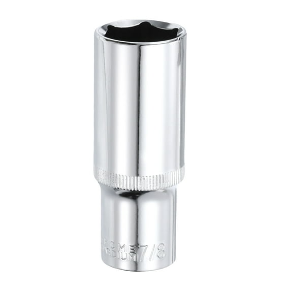Uxcell 6-Point Socket 1/2" Drive by 7/8" SAE 3.07" Length CR-V Deep Sockets