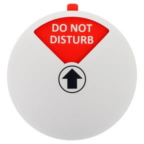 Uxcell 6" Privacy Sign, 4 Options Do Not Disturb/Out of Office/Please Knock/In a Meeting Silver Gray