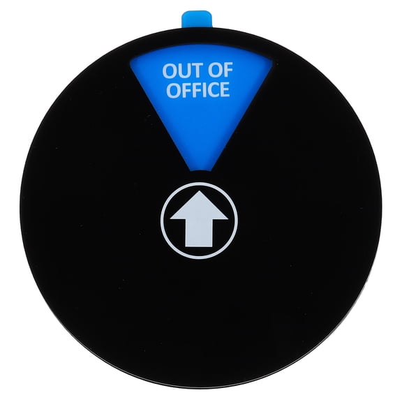 Uxcell 6" Privacy Sign, 6 Options Do Not Disturb/Come on in/Out of Office/In a Meeting/Back Soon/Working Remotely Black