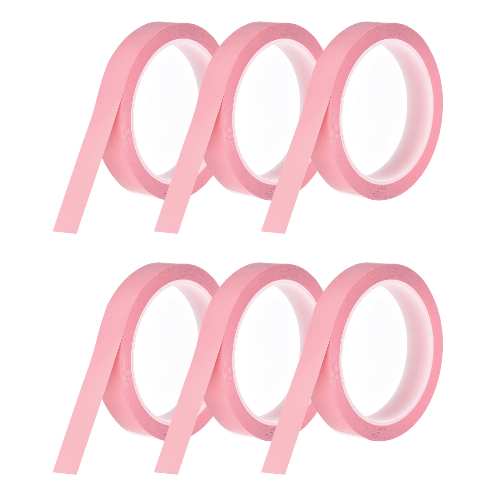 Uxcell 6 Rolls Whiteboard Tape Graphic Chart Tape 18mm 54.7 Yard Art Tape Thin Self-Adhesive Pinstripe Tape Masking Tape, Pink