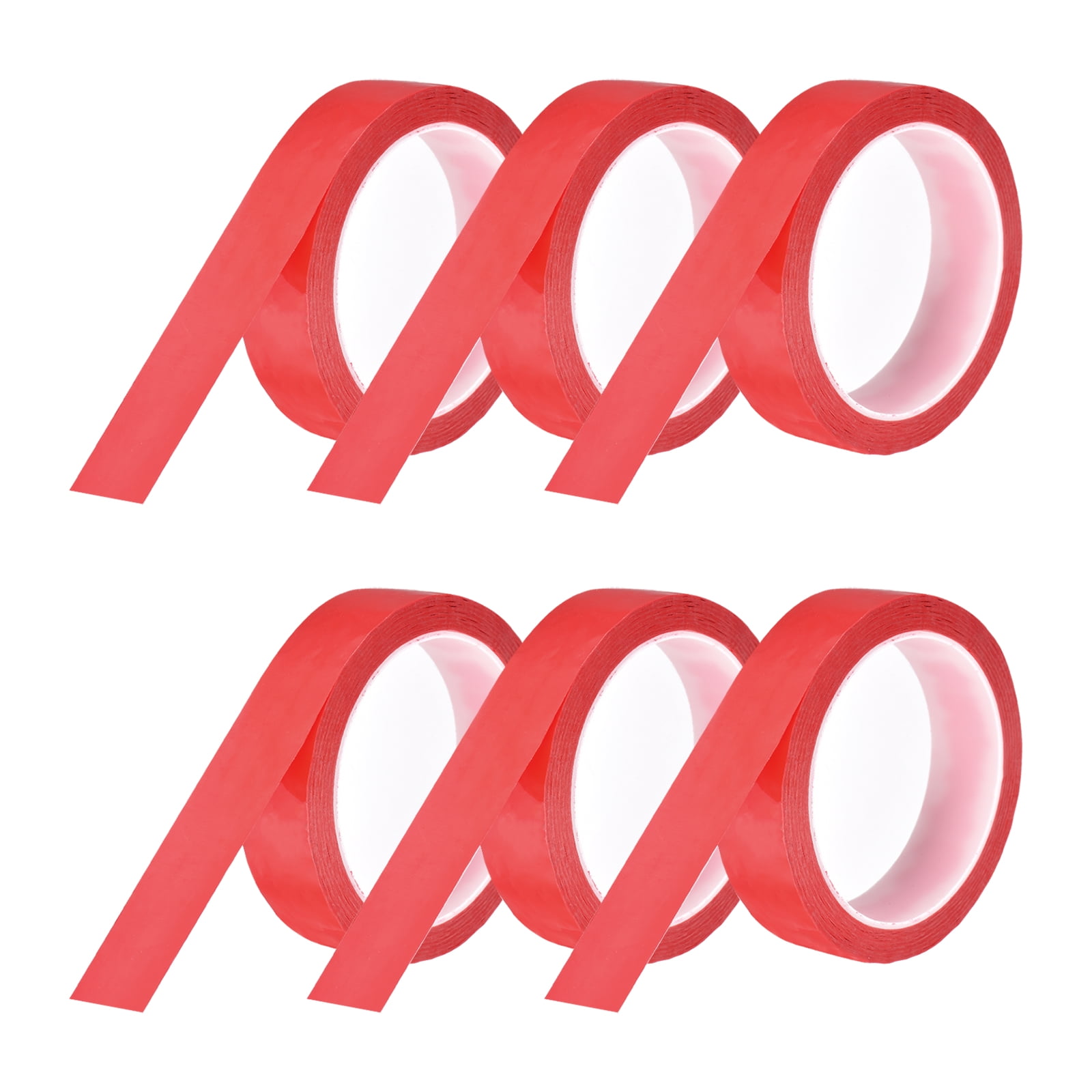 Uxcell 6 Rolls Whiteboard Tape Graphic Chart Tape 25mm 54.7 Yard Art Tape Thin Self-Adhesive Pinstripe Tape Masking Tape, Red