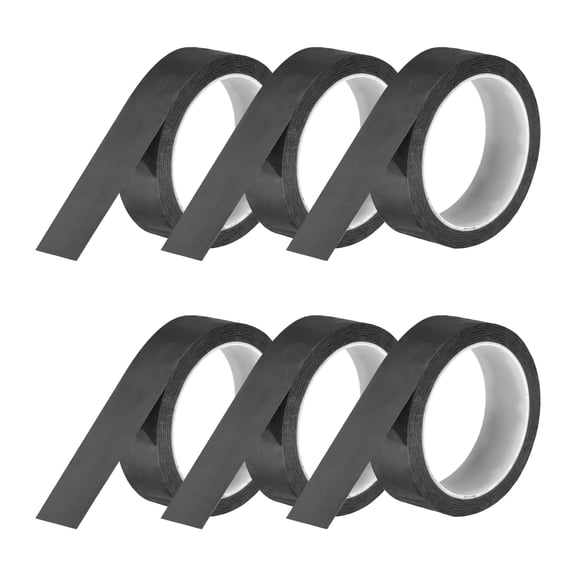 Uxcell 6 Rolls Whiteboard Tape Graphic Chart Tape 30mm 54.7 Yard Art Tape Thin Self-Adhesive Pinstripe Tape Masking Tape, Black