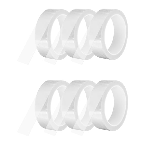 Uxcell 6 Rolls Whiteboard Tape Graphic Chart Tape 30mm 54.7 Yard Art Tape Thin Self-Adhesive Pinstripe Tape Masking Tape, Clear