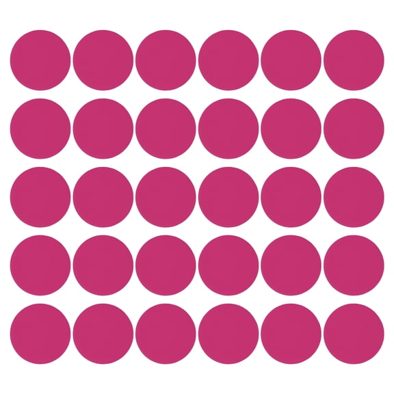 Uxcell 6" Round Floor Sticker Classroom Spot Marker Adhesive Waterproof Vinyl Line Up Sign Rose Red 30 Pack