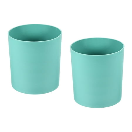 Uxcell 6" Round Plastic Planter Flowerpot Container Indoor Outdoor, Blue 2 Pack