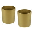 thumbnail image 1 of Uxcell 6" Round Plastic Planter Flowerpot Container Indoor Outdoor, Gold 2 Pack, 1 of 6