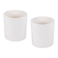 thumbnail image 1 of Uxcell 6" Round Plastic Planter Flowerpot Container Indoor Outdoor, White 2 Pack, 1 of 6