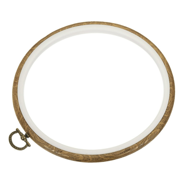 Uxcell 6 Rubber Round Embroidery Hoop Frame Cross-Stitch Ring, 2 Pack