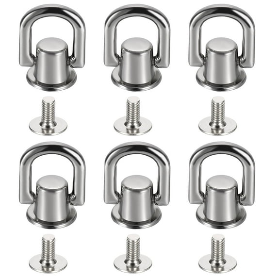 Uxcell 6 Set 21*8*6mm Spikes for Clothes Screw Flat Head Spikes Rivets Metal Chrome Color