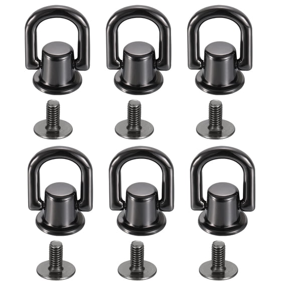Uxcell 6 Set 22*8*5mm Spikes for Clothes Screw Flat Head Spikes Rivets Metal Black