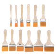 thumbnail image 1 of Uxcell 6 Set 72Pcs Paint Brush Set Different Sizes Soft Nylon Bristle with Wood Handle for Wall, Cabinets, Fences, 1 of 5