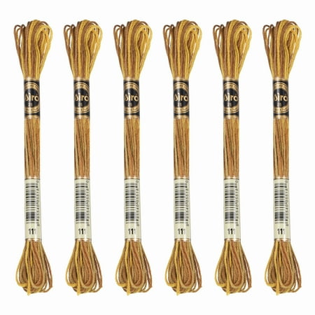 Uxcell 6 Skeins Embroidery Floss, Polyester Embroidery Threads Gold Tone