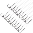 thumbnail image 1 of Uxcell 6# Small Fishing Hooks with 36cm Line, 0.4x0.23 Inch Double Hook Rigs with Barbs Fishing Hook, Silver Tone 20Pcs, 1 of 4