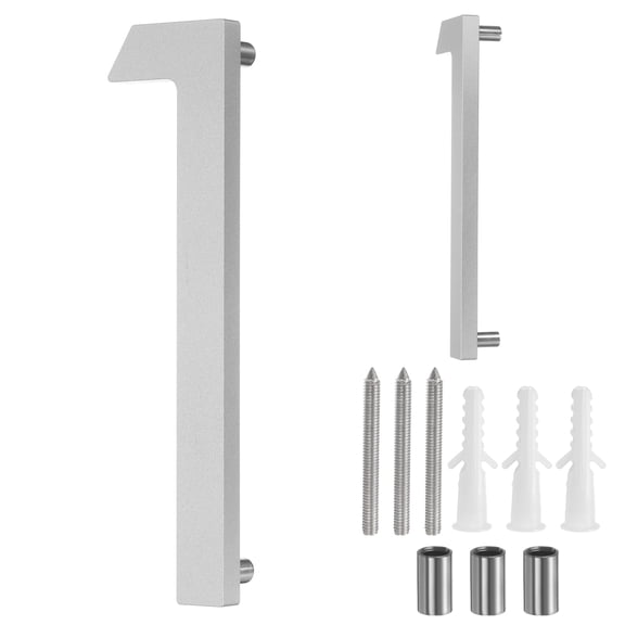 Uxcell 6" Solid Aluminum Floating House Numbers for Outside Address(Number 1, Silver)